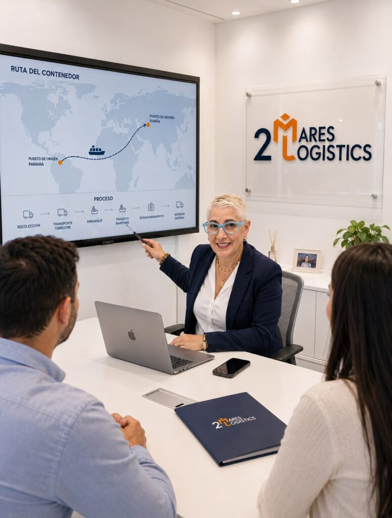 mudanza internacional puerta a puerta en Panamá con 2Mares Logistics